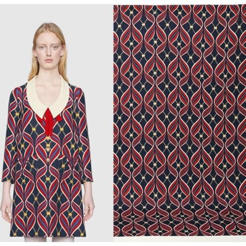 G brand printed twill satin polyester fabric cloth 145 cm width fashion clothing dress fabric custom wholesale alibaba express