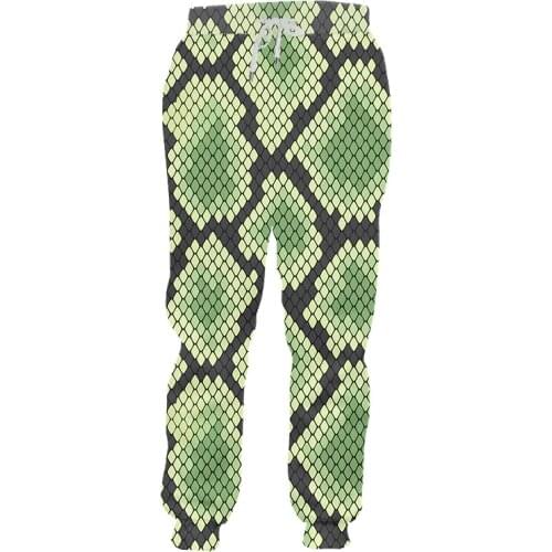 IFPD New a Nimal Pants Mens Fashion 3D Printing Snake Scale Jogging Pants Streetwear Plus Size Attire Mens Trousers
