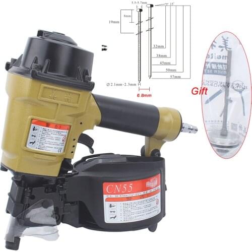 Quality Meite CN55 32mm-57mm Pneumatic Coil Nailer Efficient Roll Nail gun For Pallet MakingIndustry