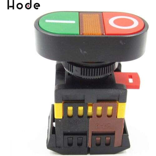 Red Green Light Indicator Momentary Switch Power Start Stop ON OFF Push Button
