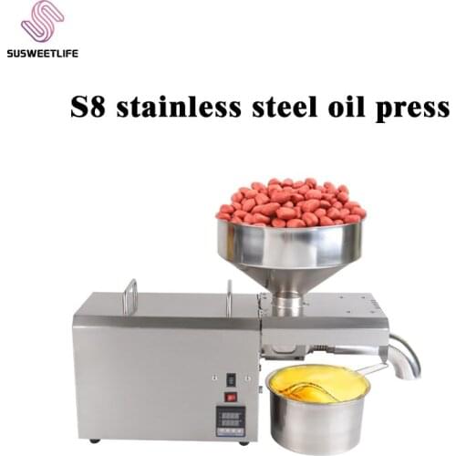 2021 S8 Medium and Small Oil Press Automatic Cold and Hot Pressing Stainless Steel Oil Press,Oil Extraction Machine