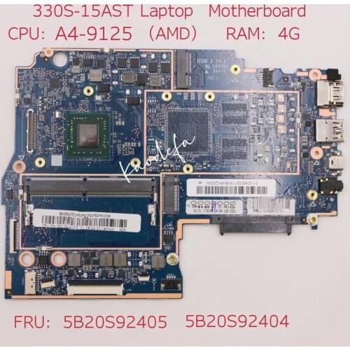 MB 3N81F9 for Lenovo Ideapad 330S-15AST Laptop Motherboard CPU:A4-9125 AMD RAM:4G DDR4 FRU: 5B20S92404 5B20S92405 100% Test Ok