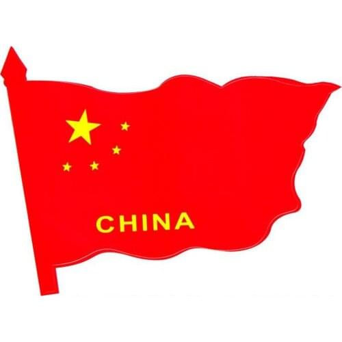 Red Flag Car Stickers Small Flagpole Red Flag Stickers Car Patriotic Car Stickers China Flag Car Sticker Hot