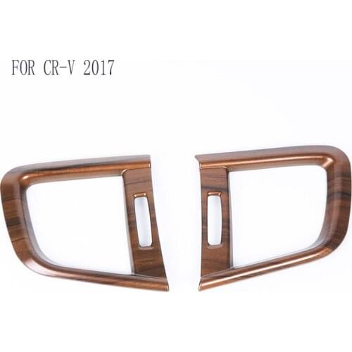 Fit For Honda CRV CR-V 2017 2018 ABS Wood Grain More Fashion Side Air AC Conditioning Outlet Vent Cover Trim 2 pcs/set