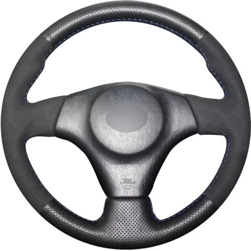 Hand-stitched Black Suede Leather Car Steering Wheel Cover for Toyota RAV4 Celica Matrix MR2 Supra Voltz Caldina MR-S Corolla
