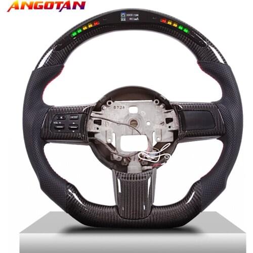 LED Carbon Fiber Steering Wheel Sprort Car volante esportivo Fit For MazdaRX8 with Racing Car Steering Wheel