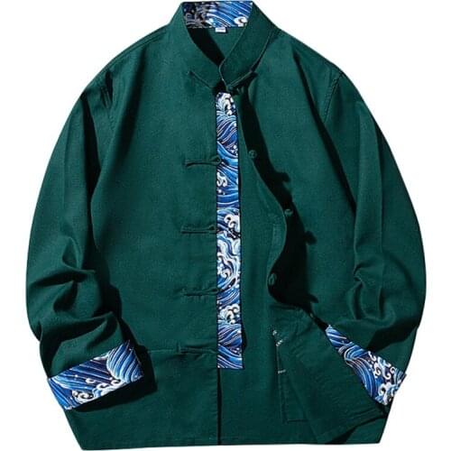 Traditional Chinese Clothing For Men Tops Oriental Shirts Kung Fu Clothes Linen Vintage Oriental Style Clothing Tang Suit 30491