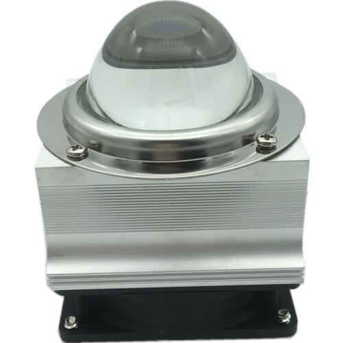 20W - 50W High Power LED Aluminium Heat Sink Cooling Fan + 80 Degree 66mm Optical Glass Lens +Silicone Ring + Fixed Bracket Set