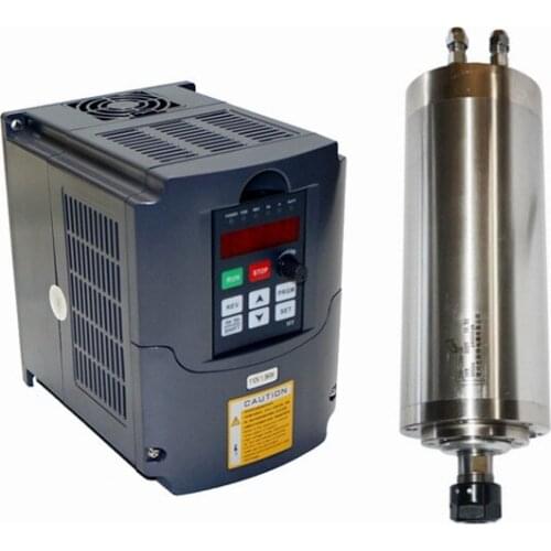 High quality engraving machine VFD Water Cooled Spindle Motor 800W 1.5KW 80mm 2.2KW inverter for DIY cnc router milling machine