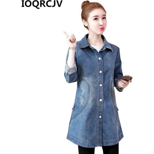 Women Denim Jacket 2019 Autumn New Loose Long Sleeve Jeans Jacket Jaqueta Ladies Bomber Female Casual Outwear Basic Coats R588