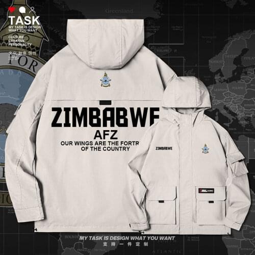 Zimbabwe ZWE yeZimbabwe Zimbabwean men jacket hooded air force logo army fan new trench coat men casual mens clothes autumn
