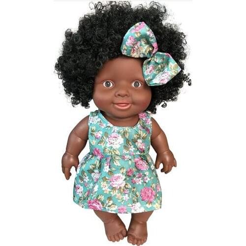 20 pieces/lot wholesale dropship African 10inch Bebek Black Afro Baby Dolls lol Bulk Price Reborn Vinyl Silicone Birthday Gift