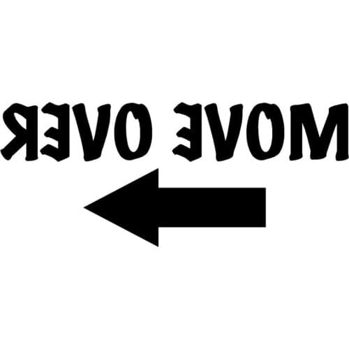 22.8*9.6cm Move Over Arrow Inside The Glass Car Sticker Decal Personalized Car Styling Accessories Vinyl Stickers