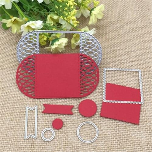 5pcs flower square Metal Cutting Dies Stencil Scrapbooking Photo Album Card Paper Embossing Craft DIY