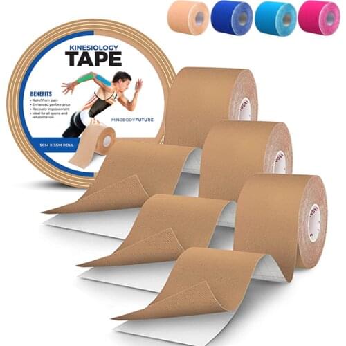 5PCS Kinesiology Muscles Sports Care Elastic Physio Roll Punch Therapeutic Tape Adhesive