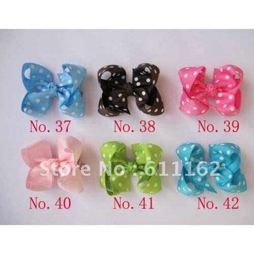 Girls' hair accessories 120pcs Baby Hair bow grosgrain ribbon bows hairband spotty/colorful JUJG
