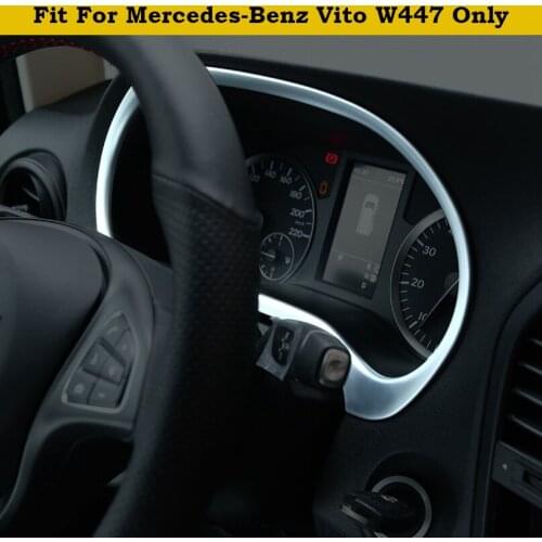 Auto Accessory Dashboard Instrument Panel Screen Frame Cover Trim ABS Fit For Mercedes Benz Vito W447 2014 - 2018 Matte