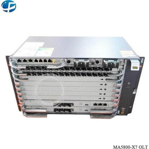 Batir precio HUA WEI GPON MA5800-X7 OLT con 2 * Control MPLA + 2 * BATERÍA + 16 puertos GPHF C + tarjeta GPON OLT