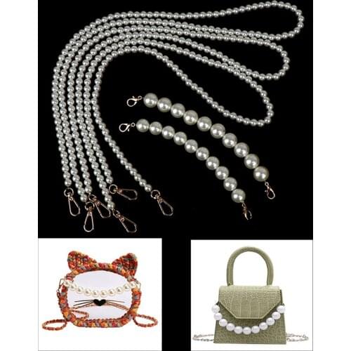 1PCS 23cm/25cm/100cm/110cm/120cm Bag Chain Purse Bag Belt Handle Imitation Pearls Clutch Bag Strap Wallet Belt Wrist