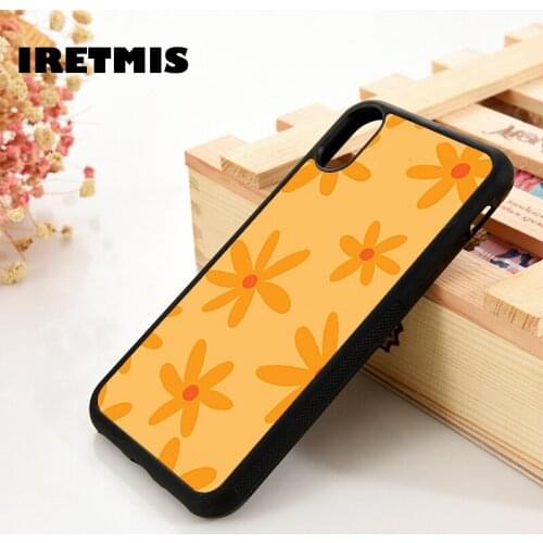 Iretmis 5 5S SE 6 6S TPU Silicone Rubber Phone Case Cover for iPhone 7 8 Plus X Xs 11 12 MINI Pro Max XR Daisy