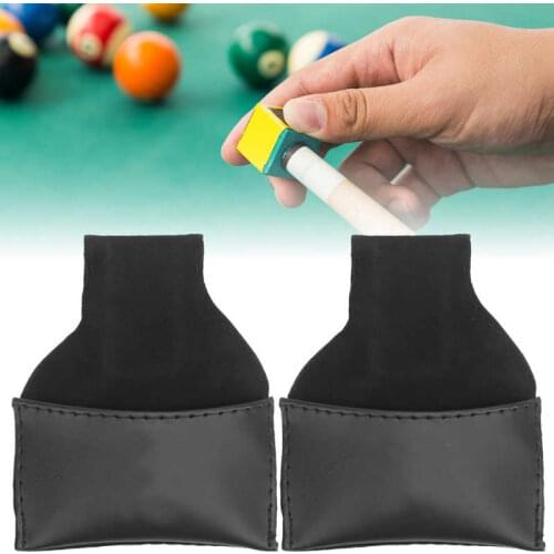 2 Pcs/Lot High Quality Billiard Cue Chalk Holder Pool Table Stick PU Chalk Pouch Billiard Accessory For Snooker Equipment