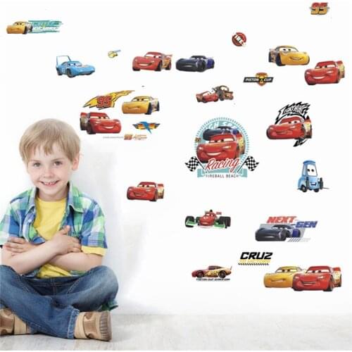 Disney Cars 30*60cm Wall Stickers Home Decor Living Room Cartoon Lightning Mcqueen Wall Decals Diy Mural Art Pvc Posters
