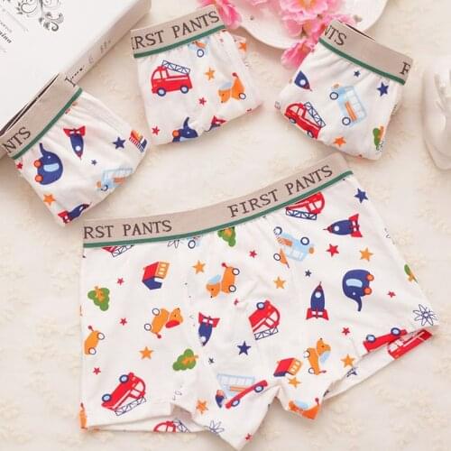 Cotton Boys Underwear Cartoon Print Children Short Pants Baby Comfortable Underpants Soft Child Shorts Panties Boys Boxer Briefs