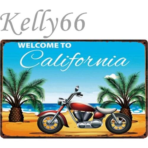 [ Kelly66 ] Hello Summer BEACH Life Metal Sign Tin Poster Home Decor Bar Wall Art Painting 20*30 CM Size y-1897