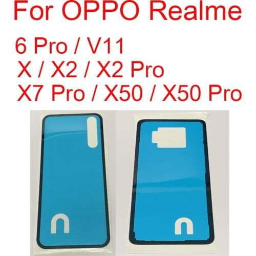 2pcs Back Battery Housing Cover Sticker Adhesive For OPPO Realme 6 V11 X X2 X7 X50 Pro Adhesive Sticker Glue Tape Repair Parts