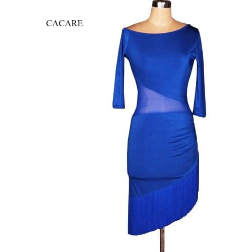 Latin Dress Women Fringe Salsa Tango Flapper Costume Latina Dance Competition Dresses Tassel 7 Choices Customize D0191