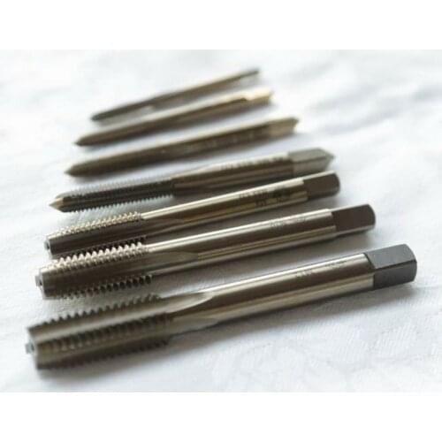 Free shipping 9PCS/set of HSS Co5% M35 straight flute machine taps screw taps M3 M4 M5 M6 M7 M8 M9 M10 M12 for SS work