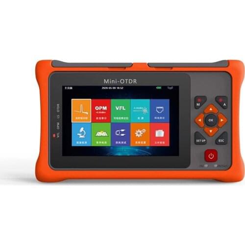 Mini Pro OTDR 4.3-inch 1310/1550nm 26/24/22/20dB SM with OPM OLS VFL Touch Screen Fiber Optic OTDR Ethernet Cable Tester
