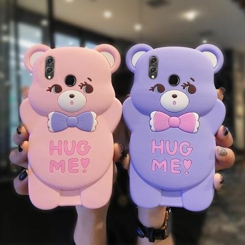 Soft Silicone Case For Coque Xiaomi Redmi Note 4 4X 5 6 Pro 6A MiA2 Mi A2 Lite Phone Case Cute 3D Cartoon Couple Bear Back Cover