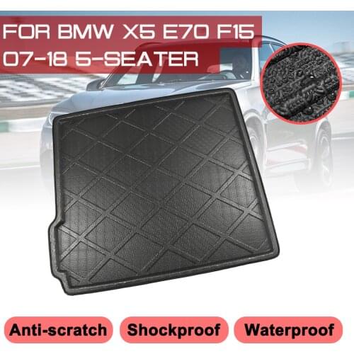 Floor Mats Car Rear Trunk Boot Mat Waterproof Carpet Anti Mud Tray Cargo Liner For BMW X5 E70 F15 5-Seater 2007-2018