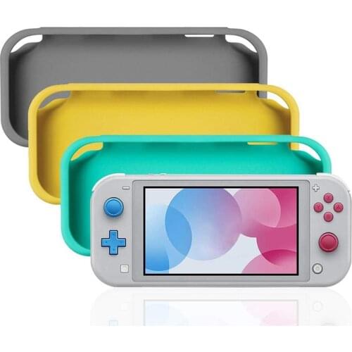 New Switch Lite Silicone Case Shockproof Cover Anti-Slip Protective Half pack Pure colour for Nintendo Swith Lite Console