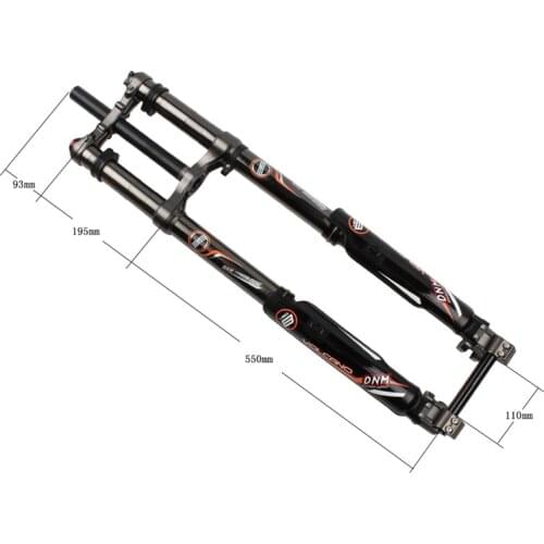 Ebike Front Fork DNM USD-8S Downhill Mountain Electric Bike Air Suspension Fork 203mm 20mm Axle Dual Disc Brake
