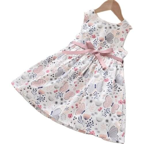 Korean Girl Princess Dress New Summer Kid Girls Floral Mesh Dresses Party Suits Butterfly Costume Children Clothing For3-8t Kids