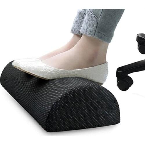 Foot Rest Cushion Pillow Under Desk, Premium Velvet Soft Foam Footrest For Desk Lumbar, Back, Knee Pain Foot Stool Rocker
