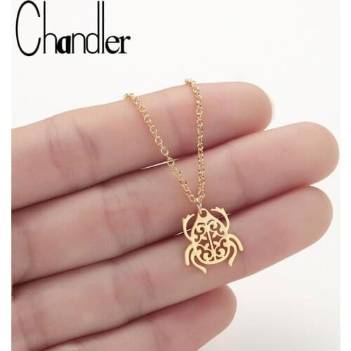 Chandler Scarab Necklace & pendant Egyptian Regious Relieaf Faith Colier Nature Inspired Lucky Minimalist Jewelry Amulet Choker