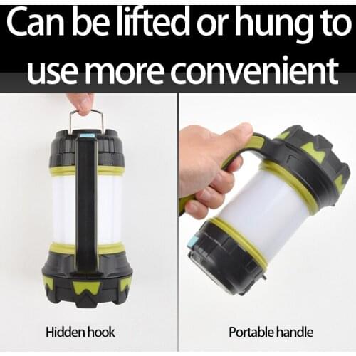 Camping Searchlight LED Camping Lantern USB Rechargeable Flashlight Waterproof Lantern For Hurricane Emergency Hiking Fishing