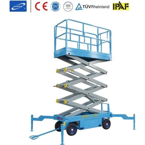Qiyun CE ISO IPAF 8m Diesel Hydraulic Mobile Scissor Lift with Heavy Load Capacity 500kg OEM ODM