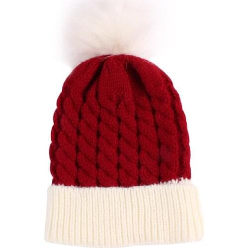 15*9CM 4Types Christmas Baby Caps Autumn And Winter New Pullover Cute Hats Babys Cute Warm Newborn Knitted Woolen Caps