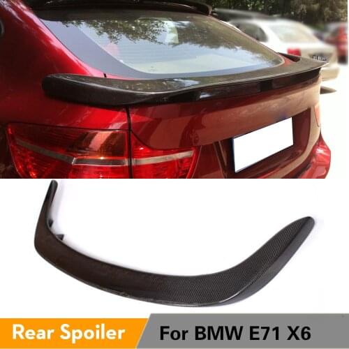 For BMW X6 E71 2008 - 2014 Carbon Fiber Rear Trunk Spoiler Boot Lip Wing Car Tuning Parts