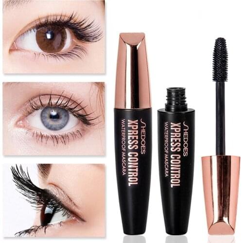 Membrane Power Rich 4D Real Silk Fiber Mascara Fast Dry Long Waterproof Thick Curling No Dizzy Mascara Cosmetics