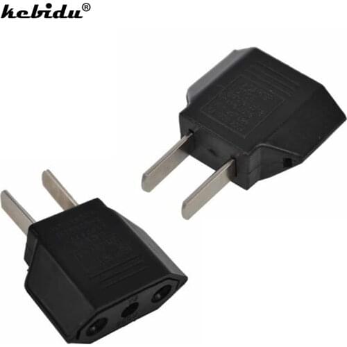 Kebidu Universal US To EU Plug US To Euro Travel Wall AC Power Charger Outlet Adapter Converter Household Plugs Socket Converter