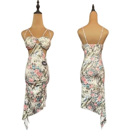 Sexy Latin Dance Dresses Women Stage Costume Designer Clothes Customized Salsa Dress Tap Dance Wear Samba Dancer Outfit JL3060