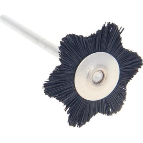 Utoolmart 2.35mm Shank Polishing Brush Star Shape Brushes Horse/Wool/Pig Hair Drill Rotary Tool Polishing Grinding Tools 1pcs