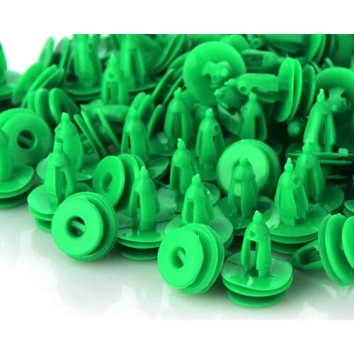 100Pcs Car Door Panel Trim Clips Fasteners 8mm Dia Hole Fender Bumper Retainer Plastic Rivet For Chrysler WJ Jeep Grand Cherokee