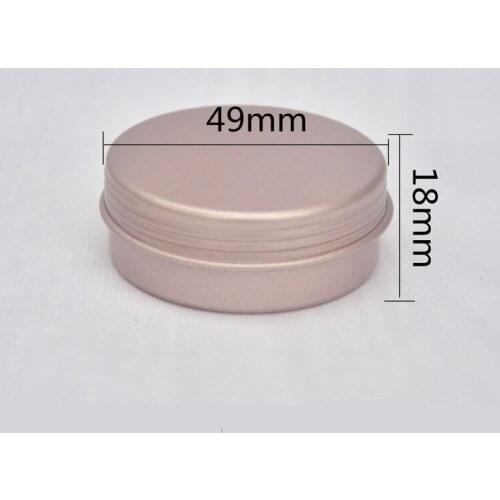 30ps High Quality Eye cream hair conditioner Tin Cosmetic Metal 20-25ML Rose Gold Empty Aluminum Pot Jars Cosmetic Containers