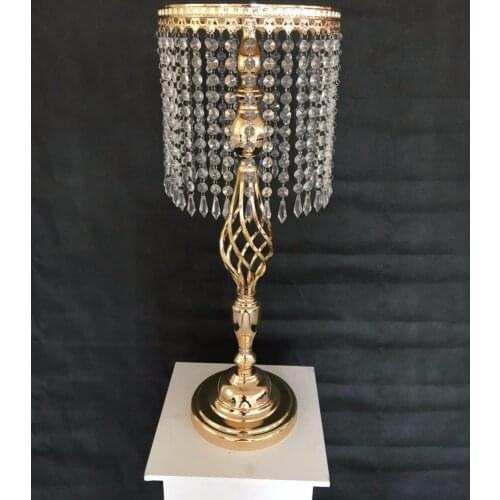 70cm Tall Wedding Chandelier Table Centerpiece with crystal garlands Flower Stand